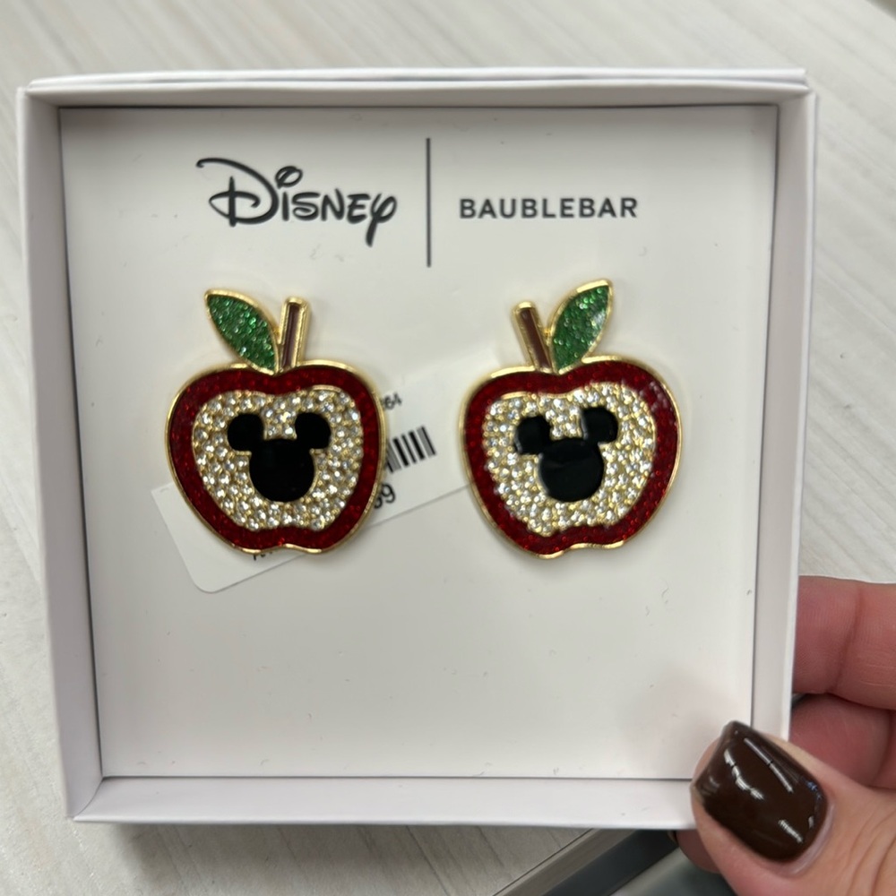 Mickey Mouse Apple Earrings